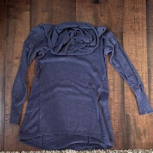 ruby moon Navy Knit Cowl Neck Top